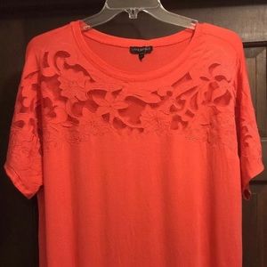 Lane Bryant Orange Shirt, Lace Top, NWT, 18/20